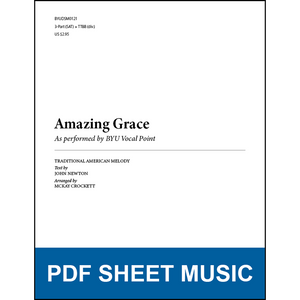 Amazing Grace (Arr. by McKay Crockett - 3-Part Mixed [SAT] + TTBB Double Choir A Cappella) [PDF Sheet Music]