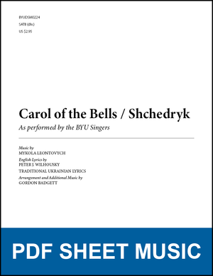 Carol of the Bells / Shchedryk (Arr. by Gordon Badgett - SATB A Cappella) [PDF Sheet Music]
