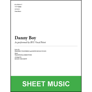 Danny Boy (Arr. by McKay Crockett - TTBB A Cappella) [Physical Sheet Music]