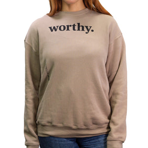 BYU Noteworthy Tan 'Worthy' Sweatshirt