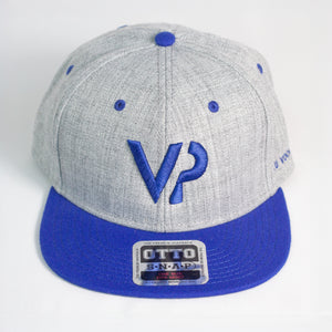 BYU Vocal Point Gray/Blue 'VP' Flat Bill Snapback Hat