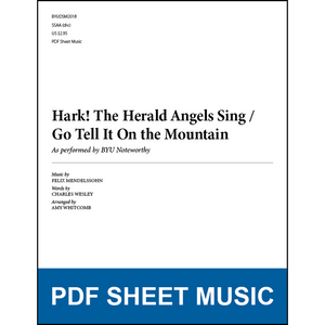 Hark! The Herald Angels Sing / Go Tell It On the Mountain (Arr. by Amy Whitcomb) - SSAA A Cappella [PDF Sheet Music]