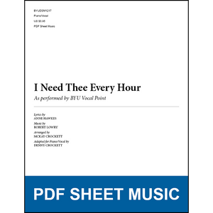 I Need Thee Every Hour (Piano/Vocal) [PDF Sheet Music]