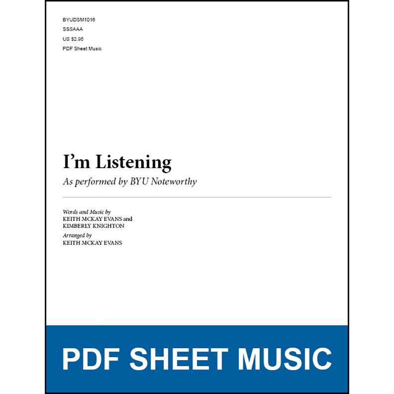 I'm Listening (Arr. by Keith McKay Evans - SSAA A Cappella) [PDF Sheet Music]
