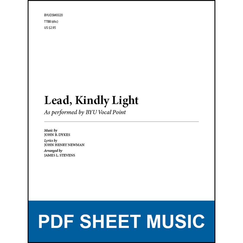 Lead, Kindly Light (Arr. by James L. Stevens - TTBB A Cappella) [PDF Sheet Music]