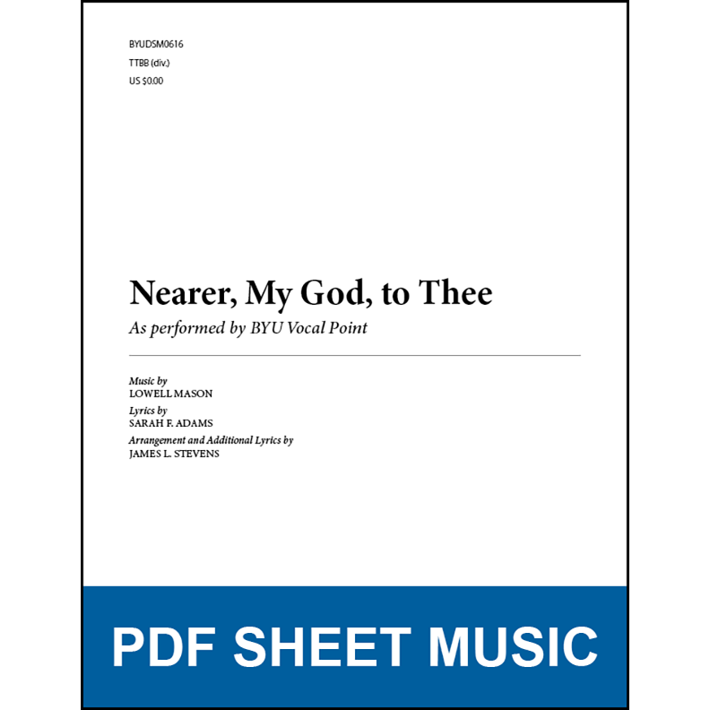 Nearer, My God, to Thee (Arr. by James L. Stevens - TTBB A Cappella) [PDF Sheet Music]