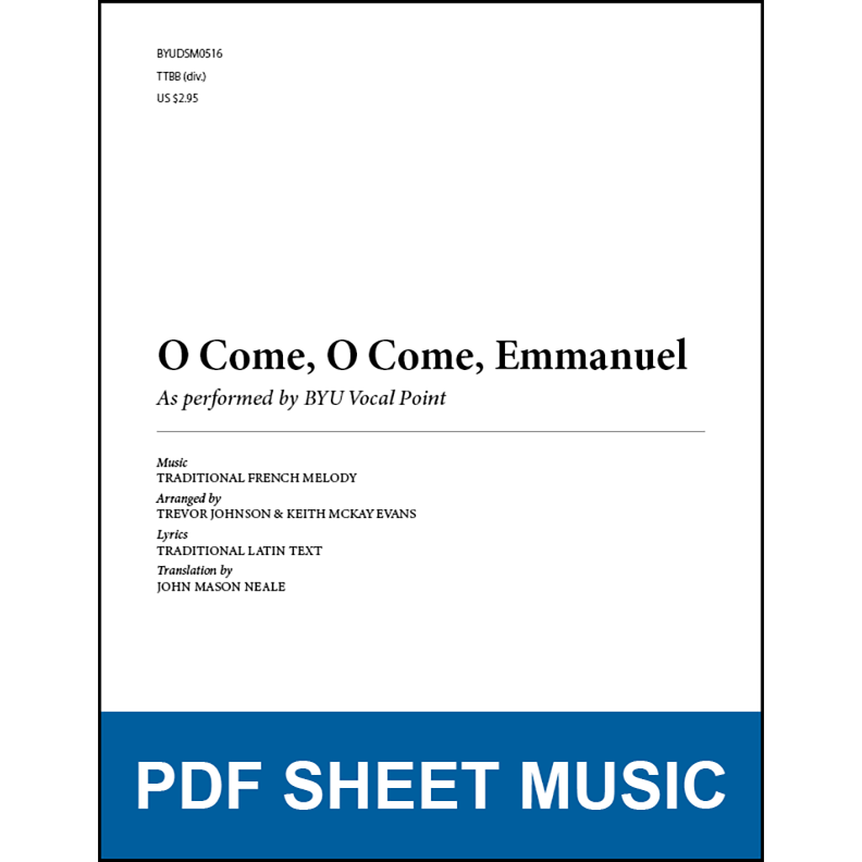 O Come, O Come, Emmanuel (Arr. by Trevor Johnson and Keith McKay Evans - TTBB A Cappella) [PDF Sheet Music]