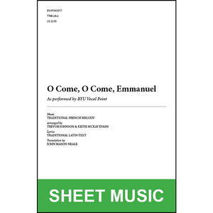 O Come, O Come, Emmanuel (Arr. by Trevor Johnson and Keith McKay Evans - TTBB A Cappella) [Physical Sheet Music]