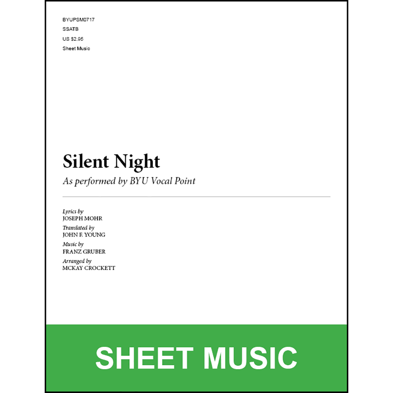 Silent Night (Arr. by McKay Crockett - SATB A Cappella) [Physical Sheet Music]
