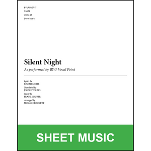 Silent Night (Arr. by McKay Crockett - SATB A Cappella) [Physical Sheet Music]