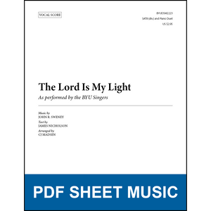 The Lord Is My Light (Arr. by CJ Madsen - SATB with Piano Duet) - VOCAL SCORE [PDF Sheet Music]