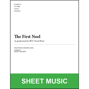 The First Noel (Arr. by McKay Crockett - TTBB A Cappella) [Physical Sheet Music]