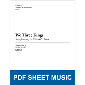 We Three Kings (Arr. by CJ Madsen - TTBB, Piano Duet, and Instruments) [PDF Sheet Music]