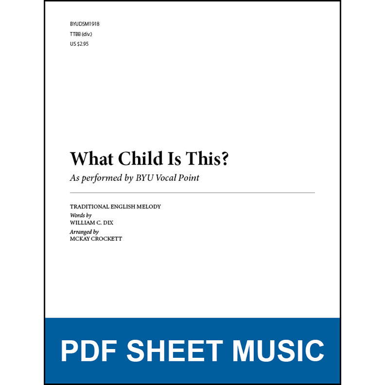 What Child Is This (Arr. by McKay Crockett) - TTBB A Cappella [PDF Sheet Music]